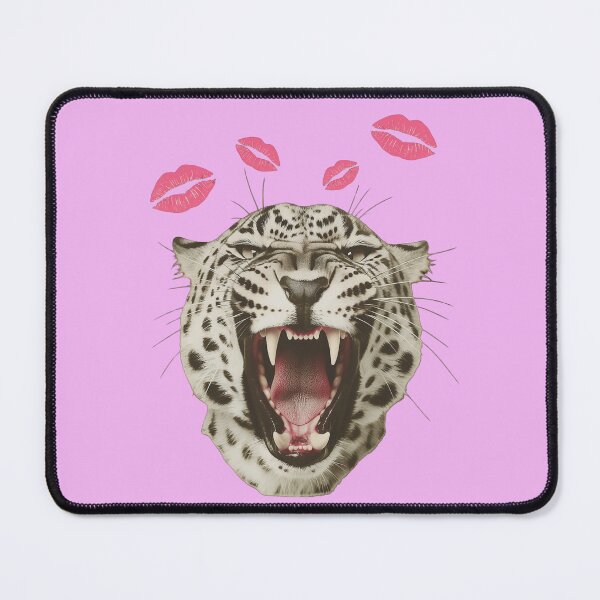 Item preview, Roaring Leopard with Pink Kisses Art designed and sold by MakarenaCreate.