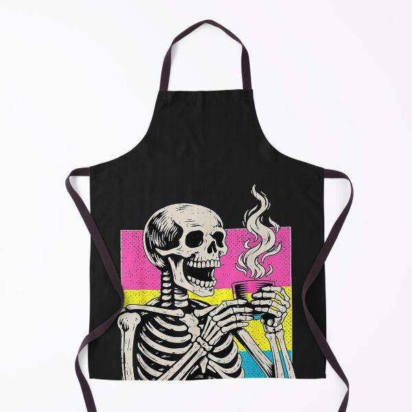 Item preview, Skeleton Drinking Coffee Pansexual Pride Pan Flag LGBTQ Men designed and sold by CriseldaBruning.