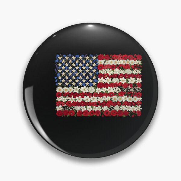 Item preview, Floral American Flag Flowers Wildflowers 4th of July Pullover Hoodie designed and sold by FrankIsabel.