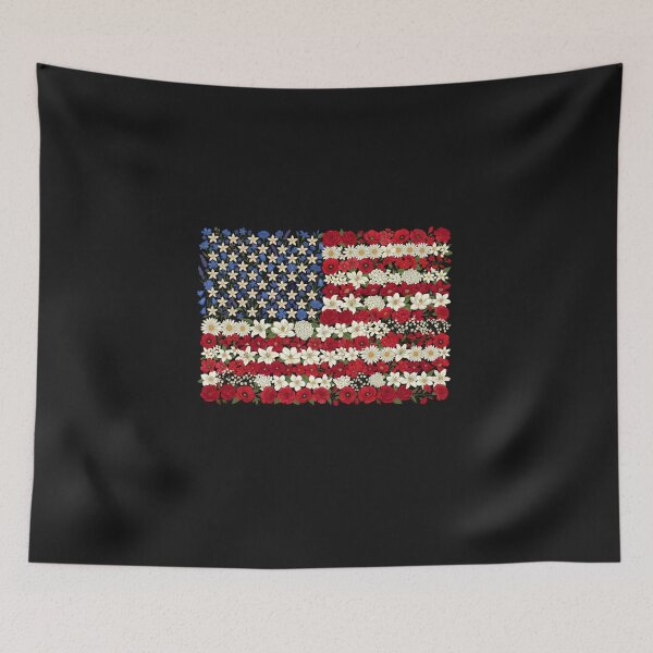 Item preview, Floral American Flag Flowers Wildflowers 4th of July Pullover Hoodie designed and sold by FrankIsabel.