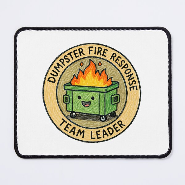 Item preview, Dumpster Fire Response Team Leader Funny Work Management designed and sold by HumansStuck12.
