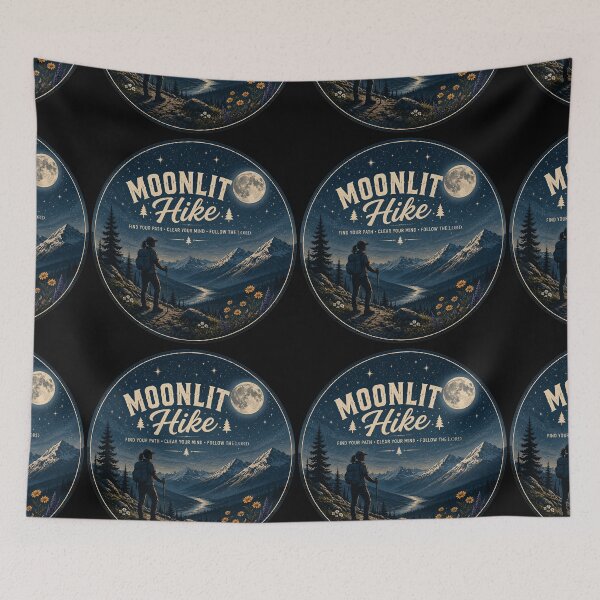 Item preview, Moonlit Hike – Follow the Lord designed and sold by NaphDesigns.