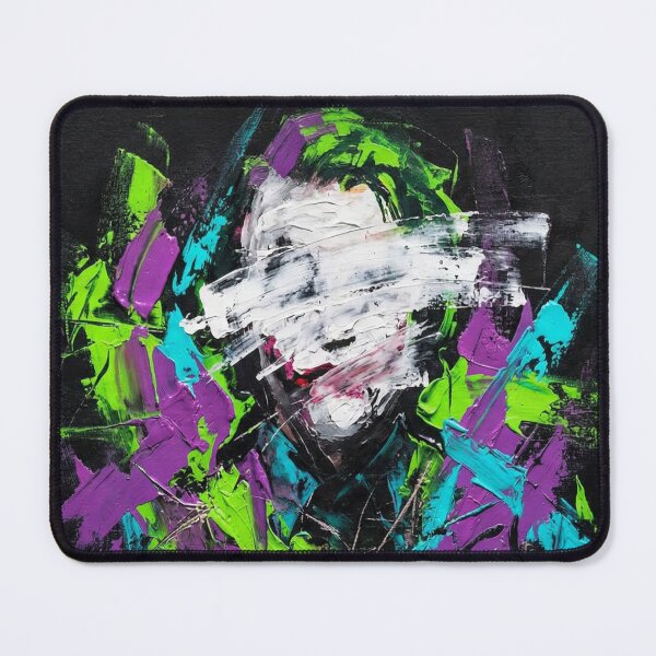 Item preview, Abstract Grinning Clown Impasto Palette Knife Art designed and sold by MakarenaCreate.