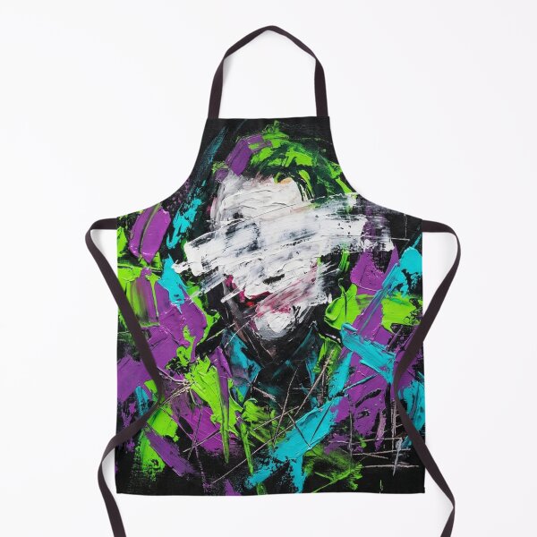Item preview, Abstract Grinning Clown Impasto Palette Knife Art designed and sold by MakarenaCreate.