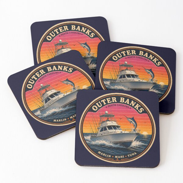 Item preview, Outer Banks Sportfishing Sticker designed and sold by Swanny's Custom T-shirt and Gift Designs.