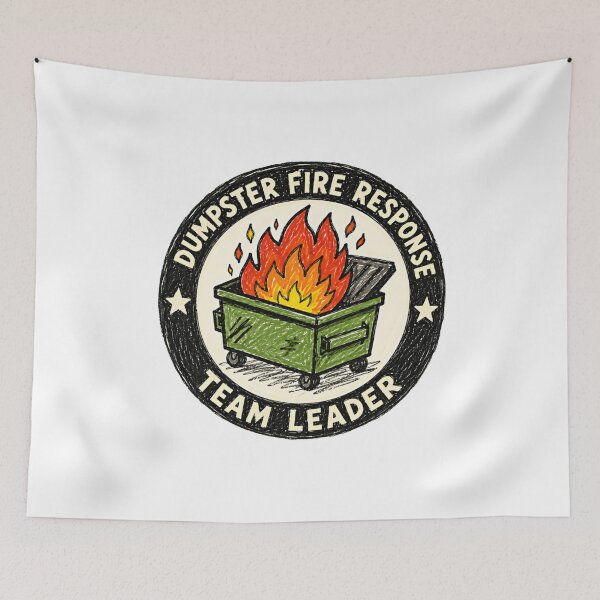 Item preview, Dumpster Fire Response Team Leader Workplace Humor Manager Supervisor Gift designed and sold by HumansStuck12.