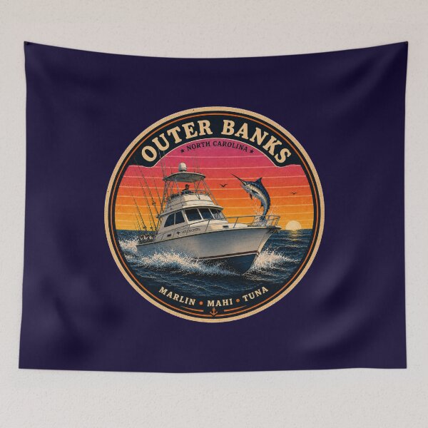 Item preview, Outer Banks Sportfishing Sticker designed and sold by Swanny's Custom T-shirt and Gift Designs.