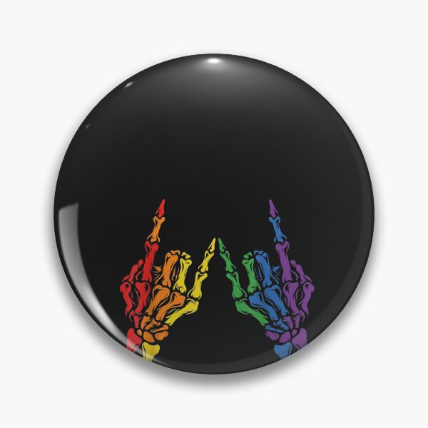 Item preview, Skeleton Rock Hand LGBT-Q Cool Rainbow Flag Gay Pride Ally designed and sold by CriseldaBruning.