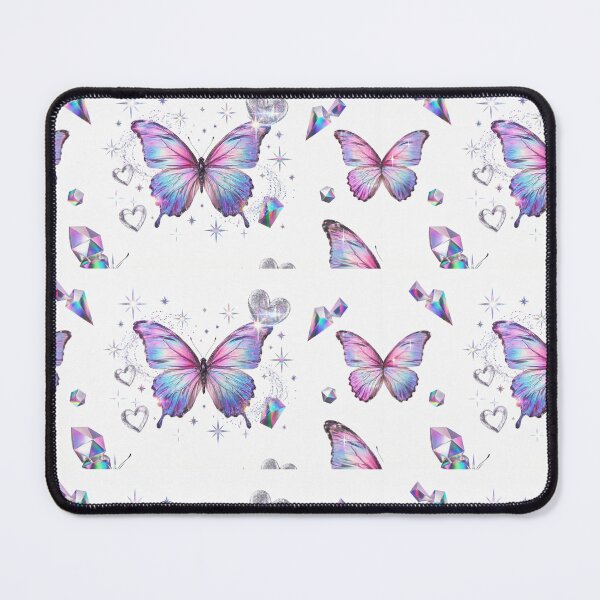 Item preview, Y2K Holographic Butterfly Pattern - Iridescent Pink Purple Aesthetic designed and sold by CMBHDesigns.