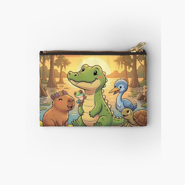Item preview, "Friends of the Bayou" Whimsical Wildlife Art Print designed and sold by AirCrayons27.
