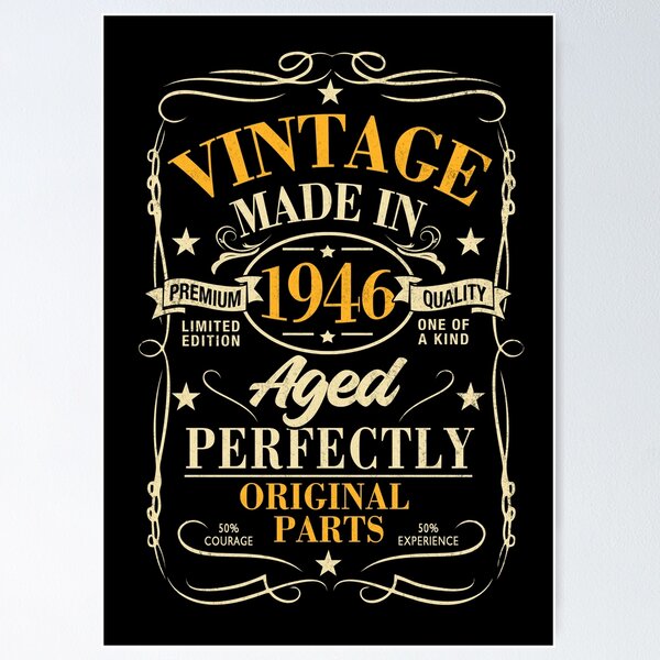 Item preview, Vintage 1946 Aged Perfectly- 80th Birthday | Vintage 80 Birthday Decorations  designed and sold by FernaRoje.