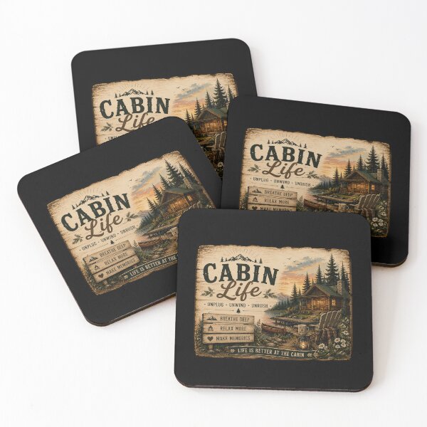 Item preview, Cabin Life – Unplug, Unwind, Unrush designed and sold by NaphDesigns.