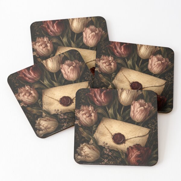 Item preview, Wax-Sealed Love Letter Tulips Dark Academia Romance designed and sold by scicilysimonee.