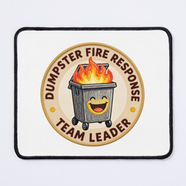 Item preview, Dumpster Fire Response Team Leader Work Humor Funny Manager Office Boss Problem Solver designed and sold by HumansStuck12.