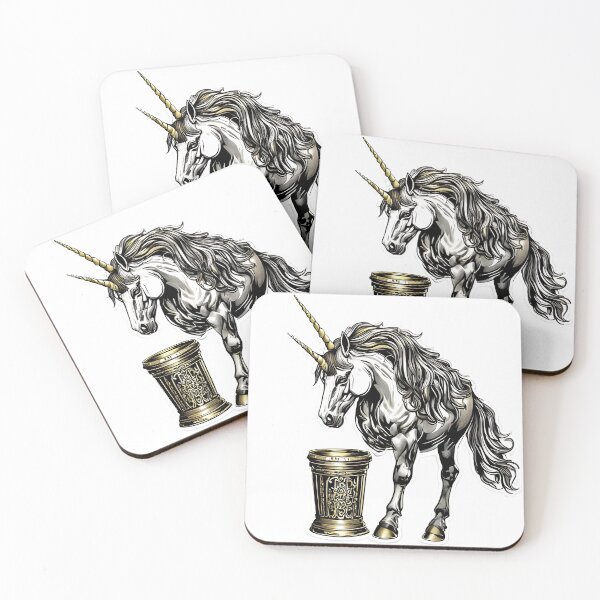 Item preview, Trash Panda: Majestic Unicorn Eating from Decorati designed and sold by Mercella-Inc.