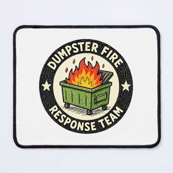 Item preview, Dumpster Fire Response Team Chaos Humor Meme designed and sold by HumansStuck12.