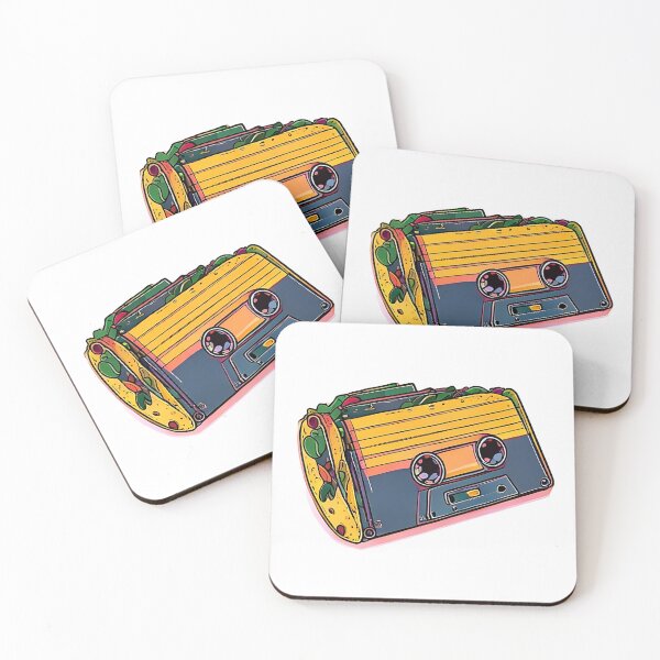 Item preview, Taco Tape: 1980s Cassette Tape Taco Retro Neon Foo designed and sold by Mercella-Inc.
