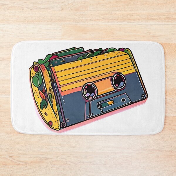 Item preview, Taco Tape: 1980s Cassette Tape Taco Retro Neon Foo designed and sold by Mercella-Inc.