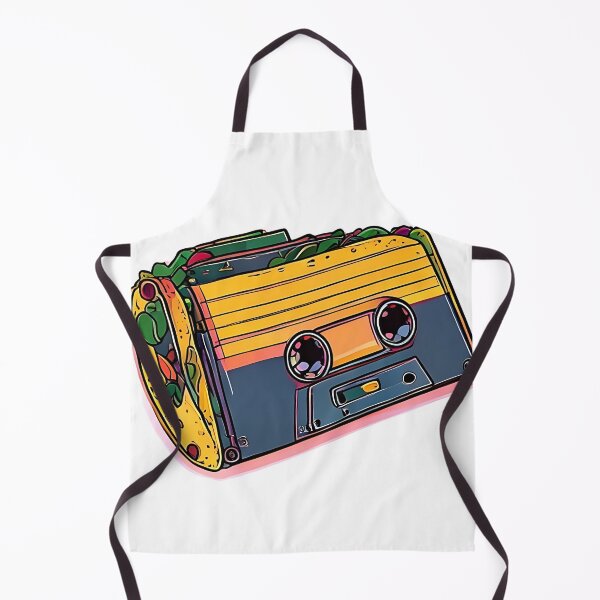 Item preview, Taco Tape: 1980s Cassette Tape Taco Retro Neon Foo designed and sold by Mercella-Inc.