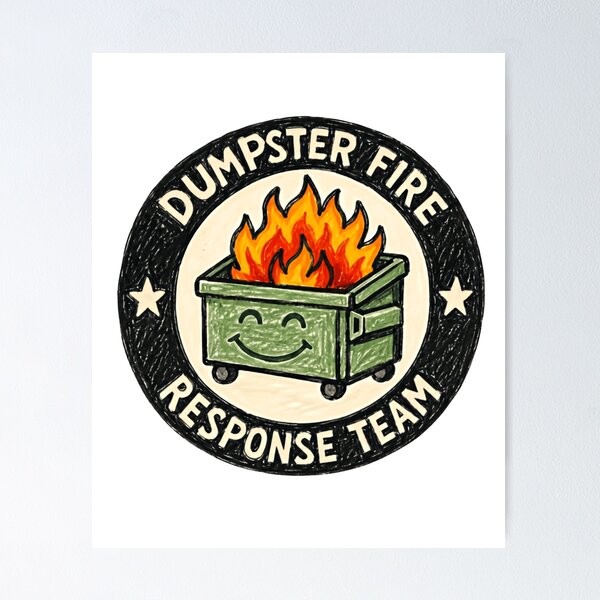 Item preview, Dumpster Fire Response Team Workplace Humor Manager Employee designed and sold by HumansStuck12.