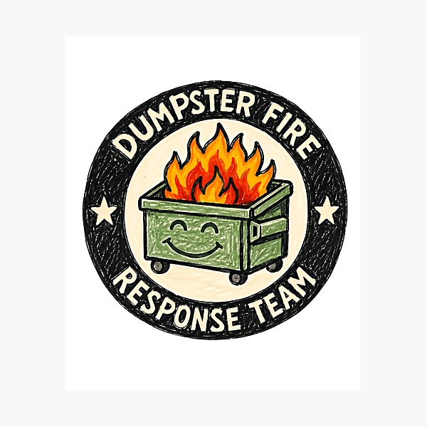 Item preview, Dumpster Fire Response Team Workplace Humor Manager Employee designed and sold by HumansStuck12.
