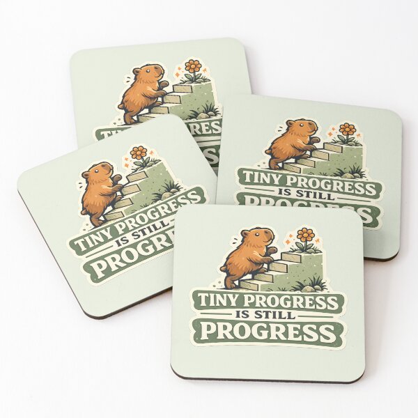 Item preview, Tiny Progress Is Still Progress Capybara Shirt | Motivational Retro Graphic Tee | Positive Growth Mindset Capybara Design | Inspirational Capybara Retro Motivation Shirt designed and sold by  Artistry in Motion by MADsrecreation.