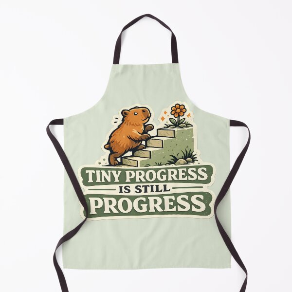 Item preview, Tiny Progress Is Still Progress Capybara Shirt | Motivational Retro Graphic Tee | Positive Growth Mindset Capybara Design | Inspirational Capybara Retro Motivation Shirt designed and sold by Artistry in Motion by MADsrecreation.