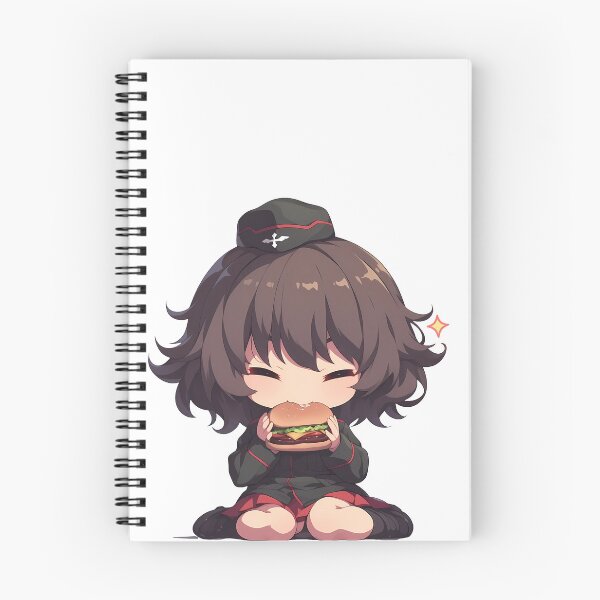Item preview, Nishizumi Maho Girls und Panzer Chibi Burger Smile designed and sold by earlobejerk.