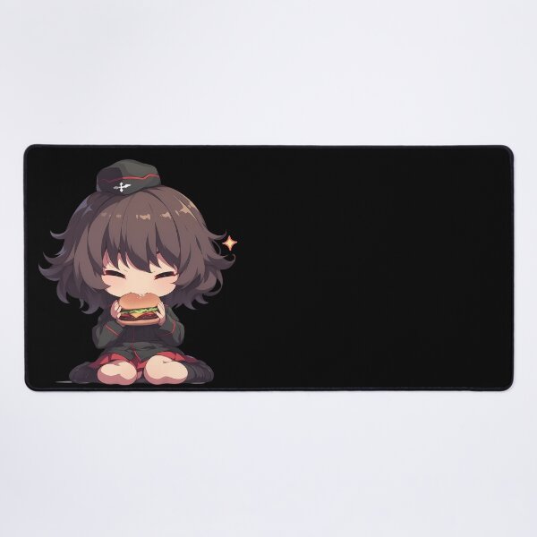 Item preview, Nishizumi Maho Girls und Panzer Chibi Burger Smile designed and sold by earlobejerk.