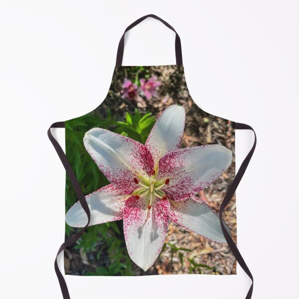 Item preview, Pink Speckled White Lily Flower Close-Up Photography designed and sold by Be Captured by Brittany Emma.