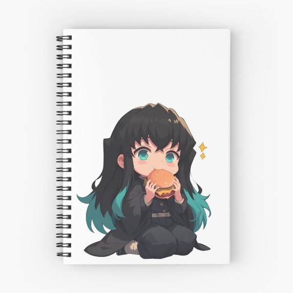 Item preview, Muichiro Tokito Demon Slayer Chibi Kawaii Burger Anime Calm Soft Expression designed and sold by earlobejerk.