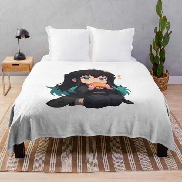 Item preview, Muichiro Tokito Demon Slayer Chibi Kawaii Burger Anime Calm Soft Expression designed and sold by earlobejerk.