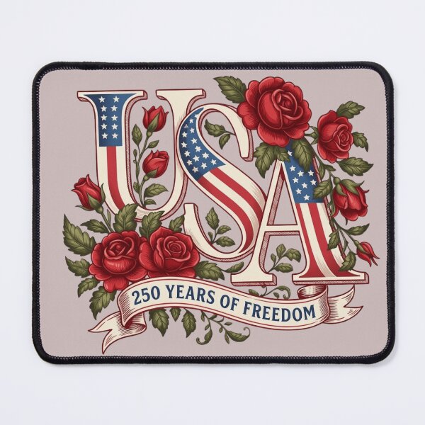 Item preview, 250 Years of Freedom Vintage USA Patriotic Red Roses Floral designed and sold by BreezifyDesignStudio.