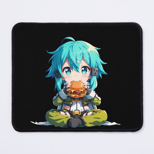 Item preview, Sinon Sword Art Online Chibi Kawaii Burger Anime Girl Cute Bright Energy designed and sold by earlobejerk.