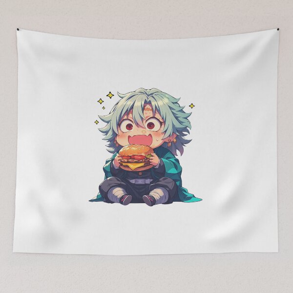Item preview, Tengen Uzui Demon Slayer Chibi Burger Flashy Snack designed and sold by earlobejerk.