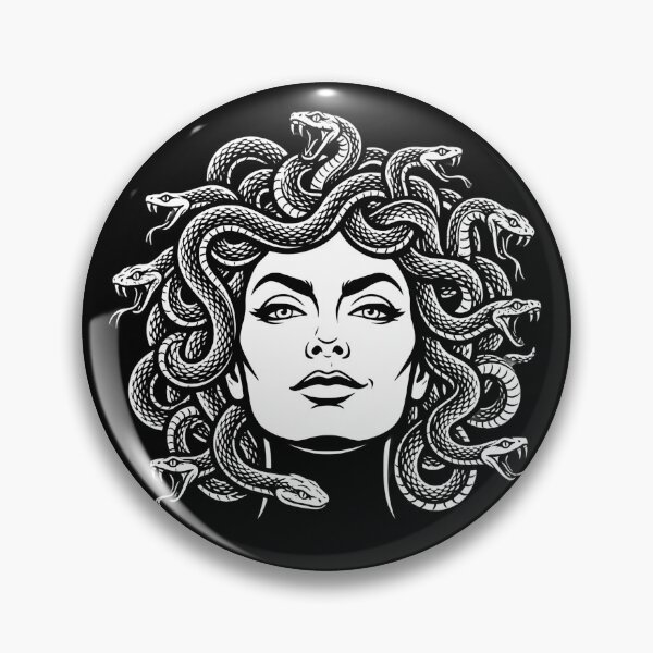 Item preview, Medusa Sin Graphic Illustration - Dark Mythology Tattoo Style Art designed and sold by MakarenaCreate.