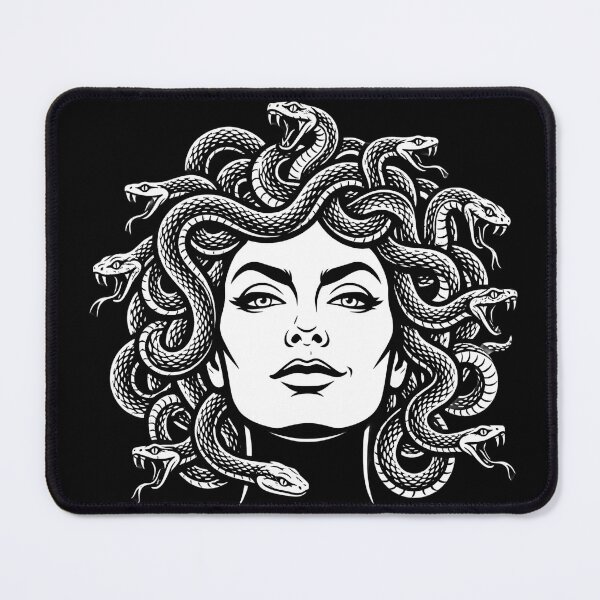 Item preview, Medusa Sin Graphic Illustration - Dark Mythology Tattoo Style Art designed and sold by MakarenaCreate.