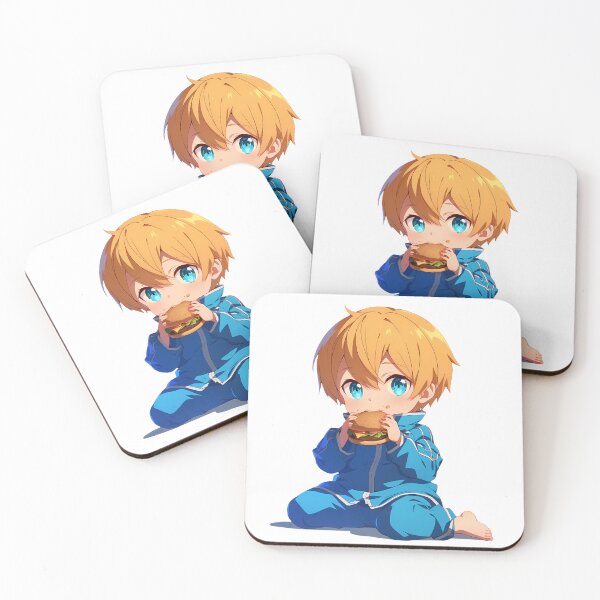 Item preview, Eugeo Sword Art Online Anime Chibi Kawaii Burger Blue Tracksuit Soft designed and sold by earlobejerk.