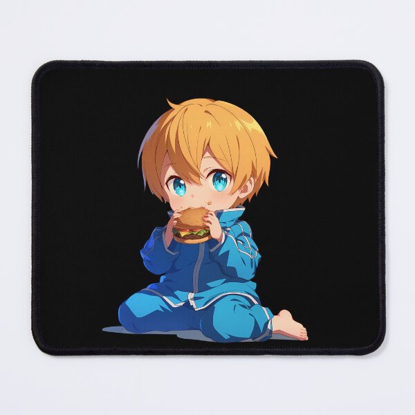 Item preview, Eugeo Sword Art Online Anime Chibi Kawaii Burger Blue Tracksuit Soft designed and sold by earlobejerk.
