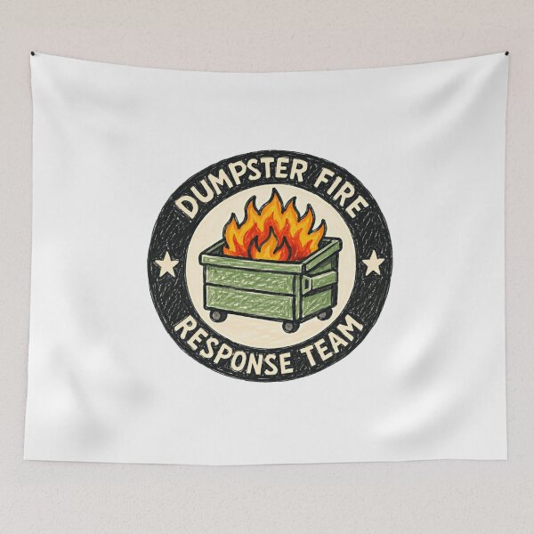 Item preview, Dumpster Fire Response Team Chaotic Humor Problem Solver Workplace Joke designed and sold by HumansStuck12.
