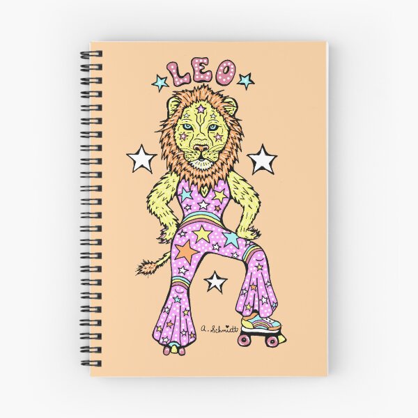 Item preview, Leo Lion Astrology Roller Disco Stars Original Art Illustration designed and sold by Intergalactic Unicorn: Art by Anna Schmidt.