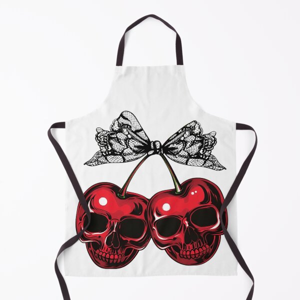 Item preview, Red Skull Cherries Graphic Illustration - Dark Edgy Rockabilly Art designed and sold by MakarenaCreate.