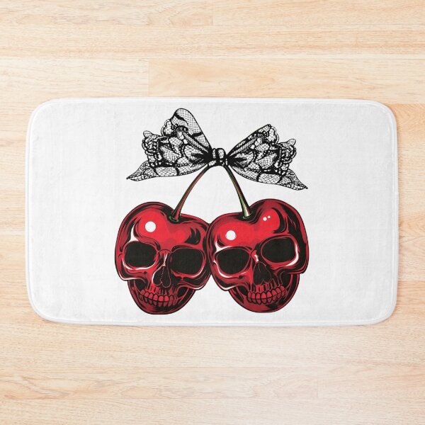 Item preview, Red Skull Cherries Graphic Illustration - Dark Edgy Rockabilly Art designed and sold by MakarenaCreate.