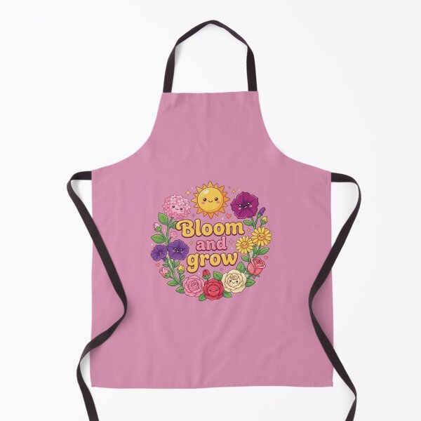 Item preview, Bloom and Grow Cute Floral Typography Design | Kawaii Flowers and Sunshine Illustration designed and sold by morning sun.