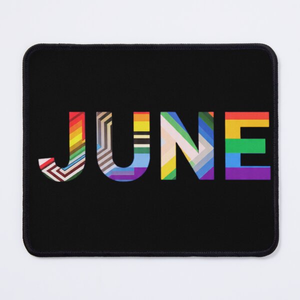 Item preview, June Pride: Geometric LGBTQ Flag Name and Birthday Monogram designed and sold by ChaosModeArt.