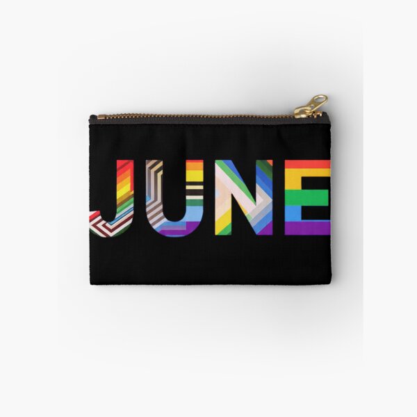 Item preview, June Pride: Geometric LGBTQ Flag Name and Birthday Monogram designed and sold by ChaosModeArt.