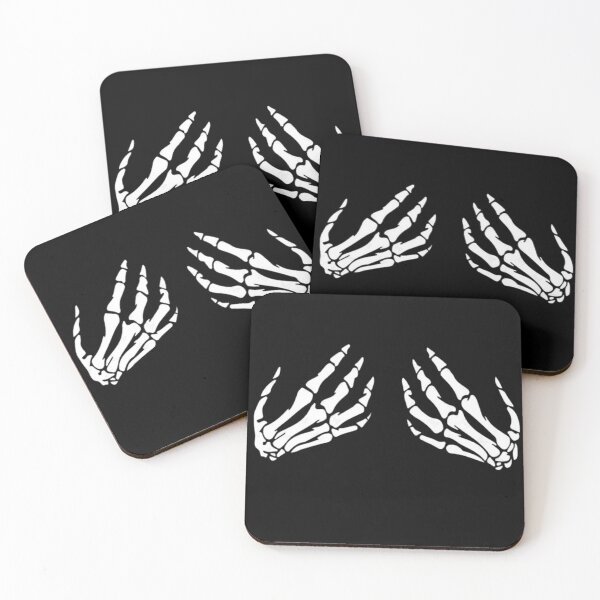 Item preview, Skeleton Hands Minimalist Graphic Art - Emo/Grunge Aesthetic Illustration designed and sold by MakarenaCreate.