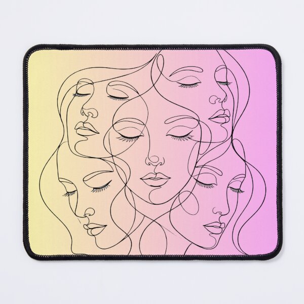 Item preview, Intertwined Faces Minimalist Line Art – Modern Continuous Line Drawing of Female Portraits designed and sold by MakarenaCreate.