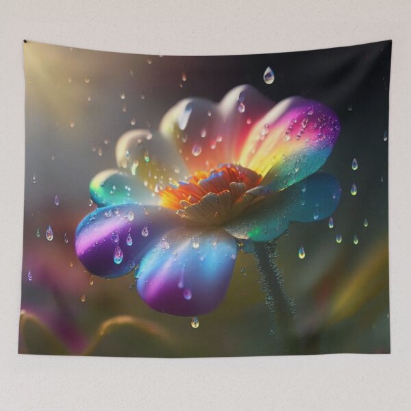 Item preview, Rainbow Petals in Morning Rain designed and sold by Glowing-Pieces.