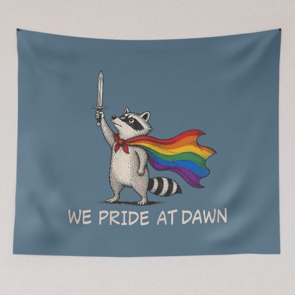 Item preview, We Pride At Dawn Funny Raccoon LGBT Support Pride Month designed and sold by miuukiuu.